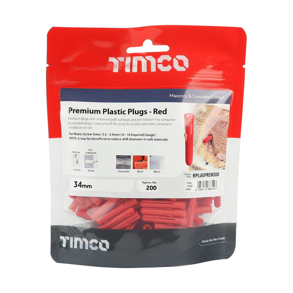 Premium Plastic Plugs - Red - Image 2