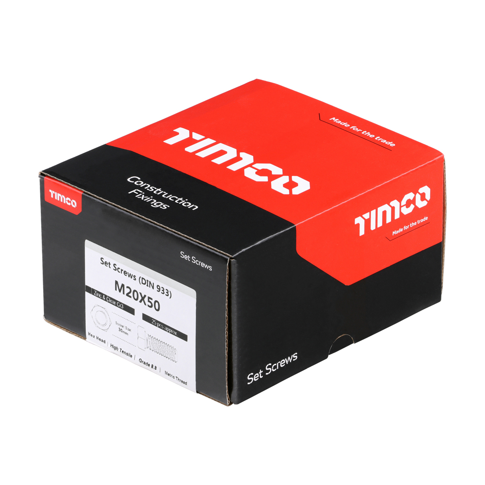 Set Screws 8.8 DIN 933 - BZP - Image 2