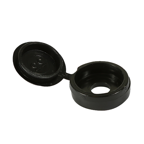 Small Hinged Screw Cap - Black - Image 1
