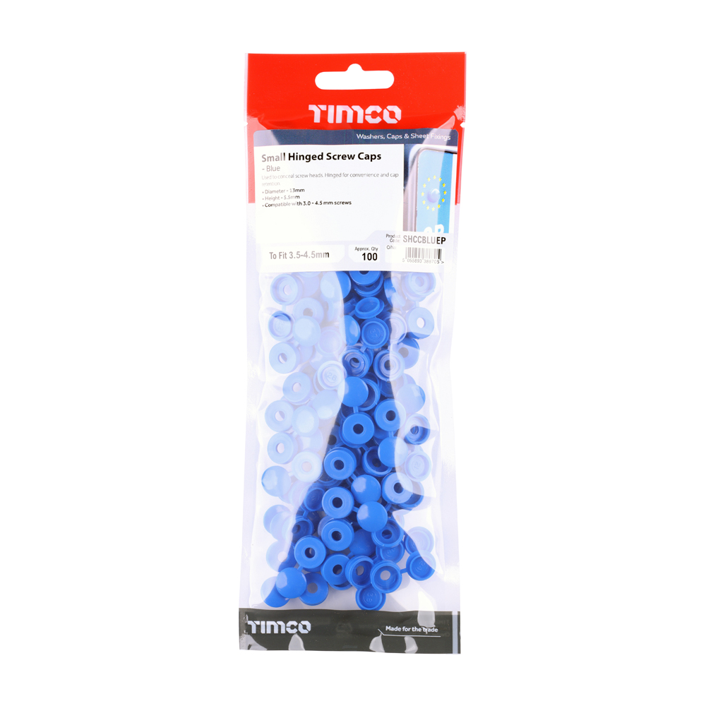 Small Hinged Screw Cap - Blue - Image 2