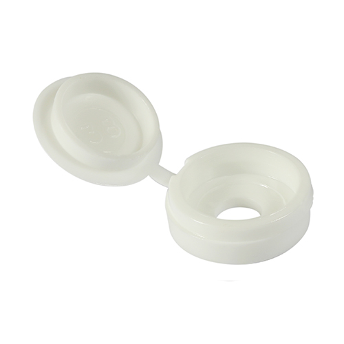 Small Hinged Screw Cap - White - Image 1