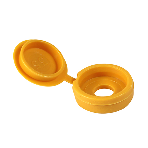 Small Hinged Screw Cap- Yellow - Image 1