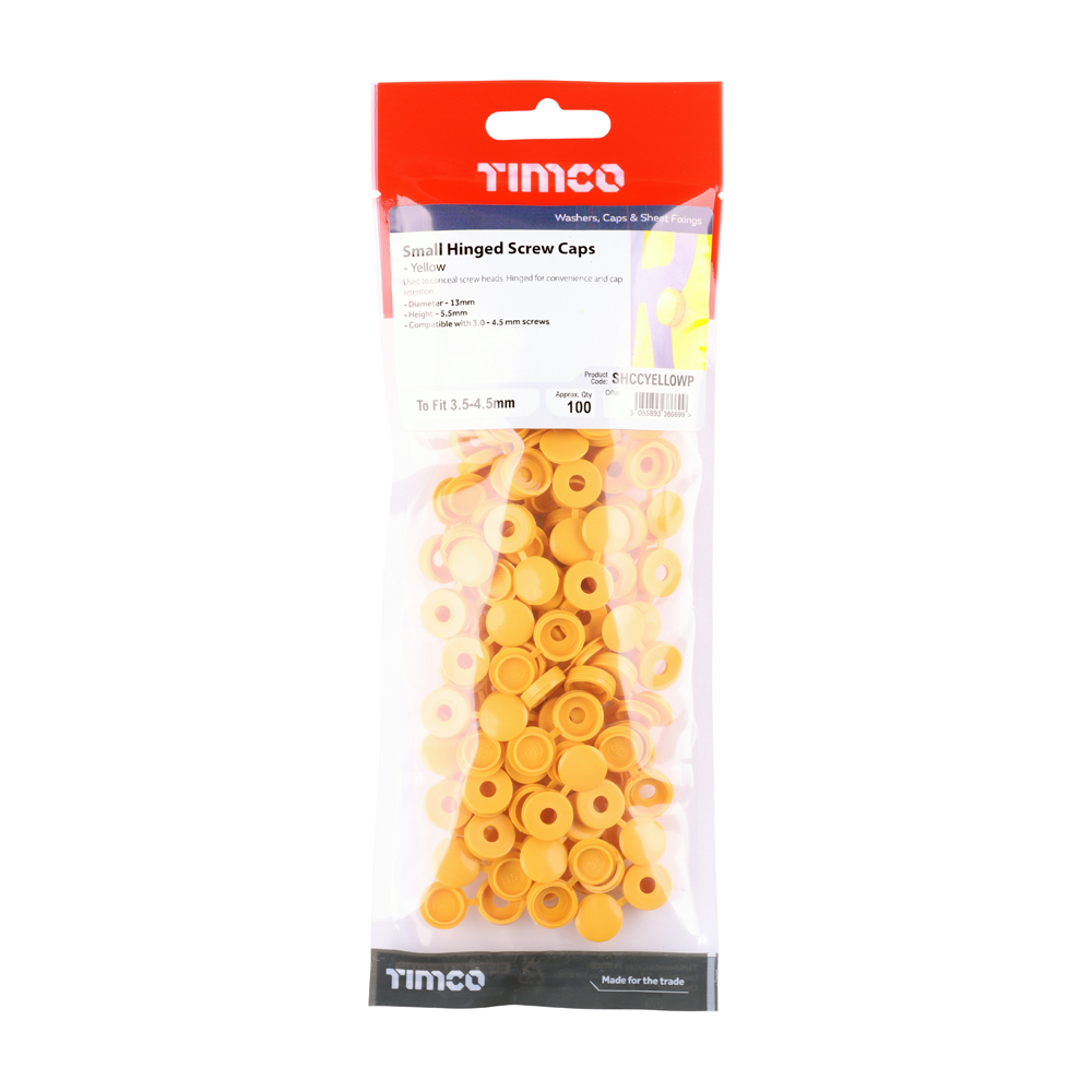 Small Hinged Screw Cap- Yellow - Image 2