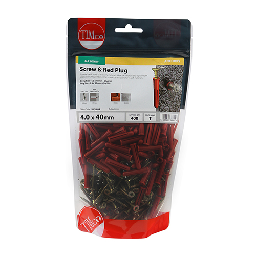 Screws & Red Plastic Plugs - Image 2