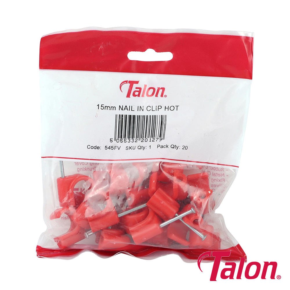 Nail In Pipe Clip - Red - Image 2