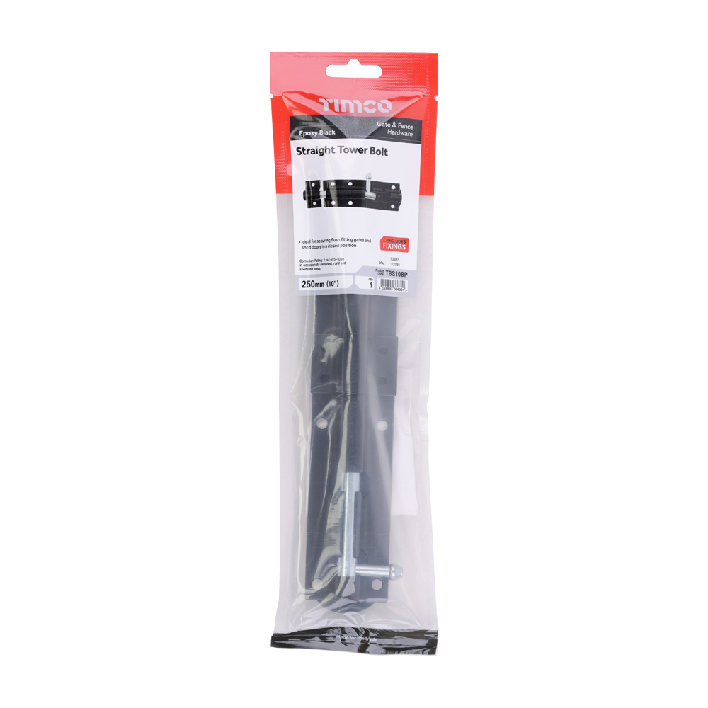 Straight Tower Bolt Black - Image 2