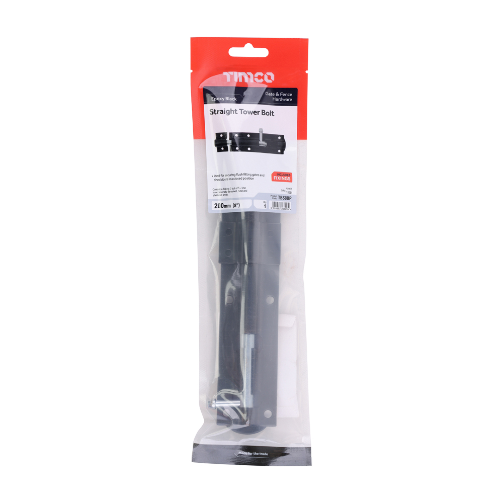Straight Tower Bolt Black - Image 2
