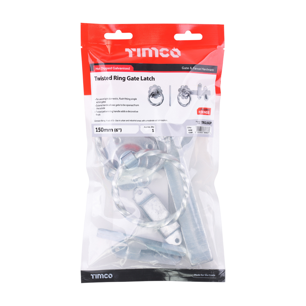 Twisted Ring Gate Latch HDG - Image 3