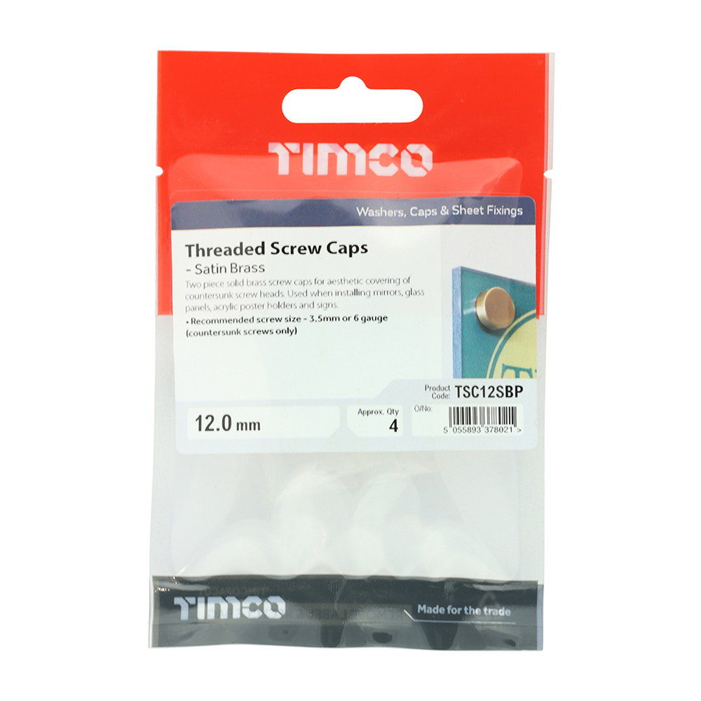Threaded Screw Cap SAT Brass - Image 2