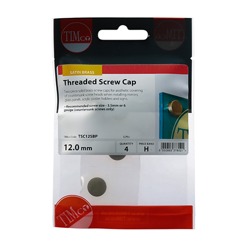 Threaded Screw Cap SAT Brass - Image 3
