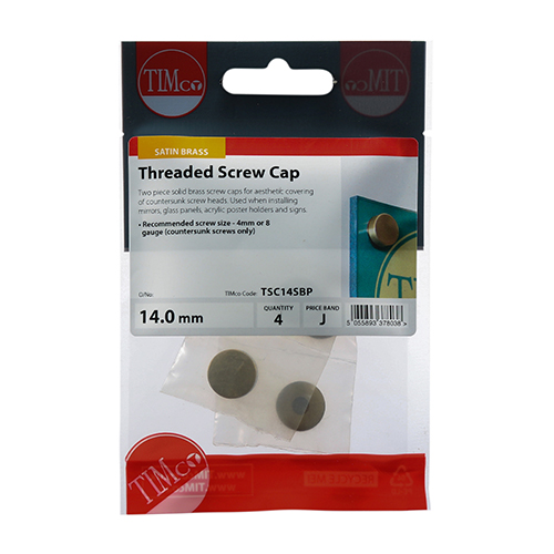Threaded Screw Cap SAT Brass - Image 3