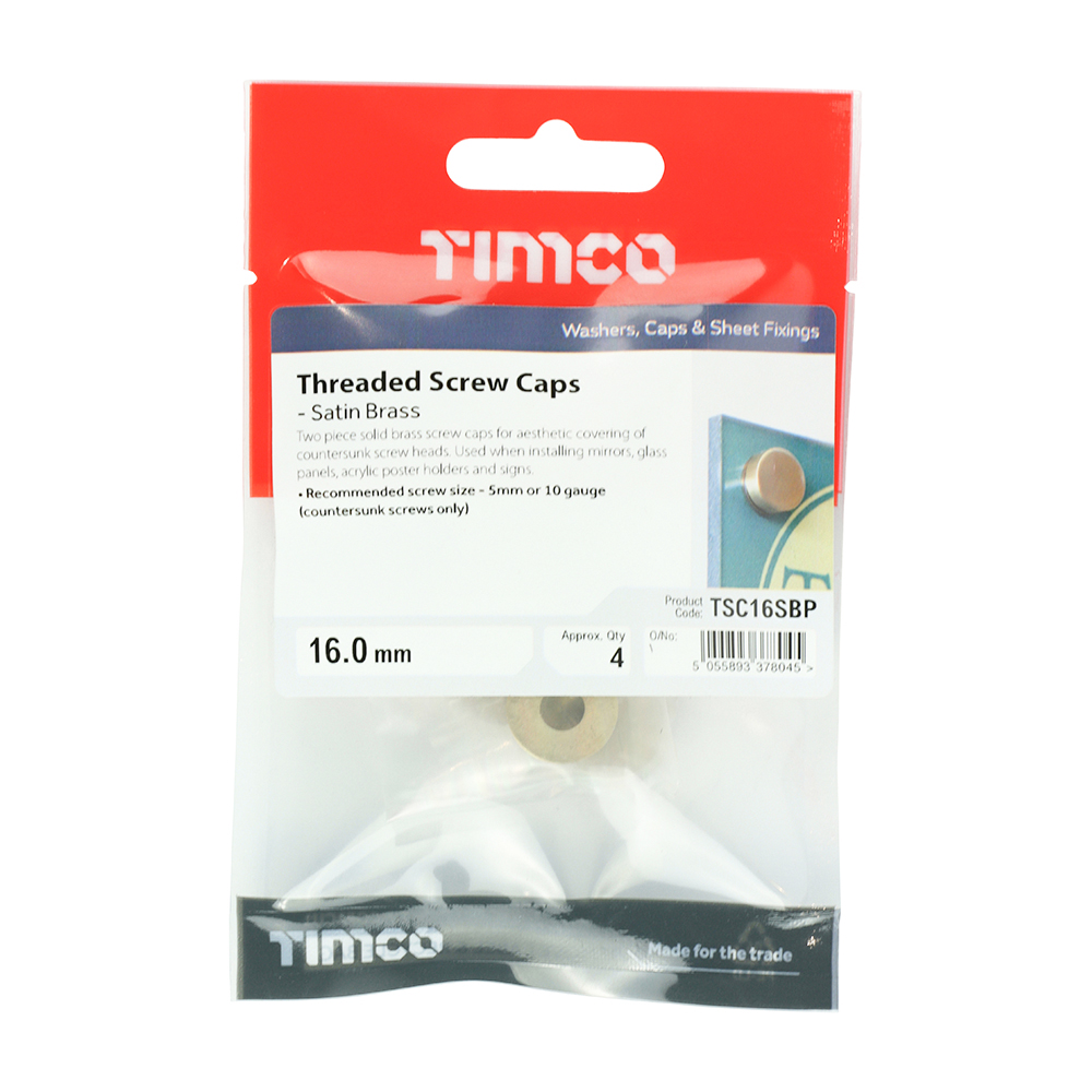 Threaded Screw Cap SAT Brass - Image 2