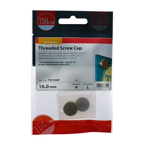 Threaded Screw Cap SAT Brass - Image 3