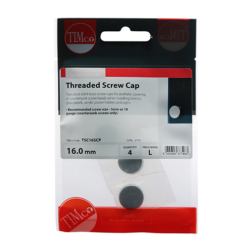 Threaded Screw Cap SAT Chrome - Image 4