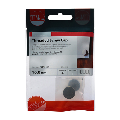 Threaded Screw Cap SAT Nickel - Image 2