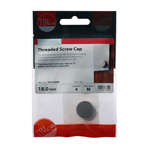Threaded Screw Cap SAT Nickel - Image 2