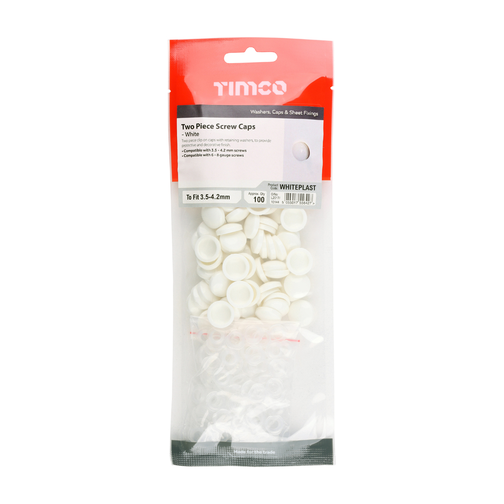 Two Piece Screw Cap - White - Image 2