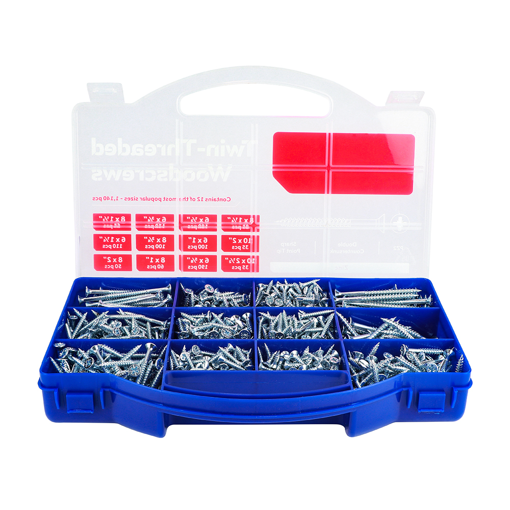 Twin Woodscrew Mixed Tray Zinc - Image 3