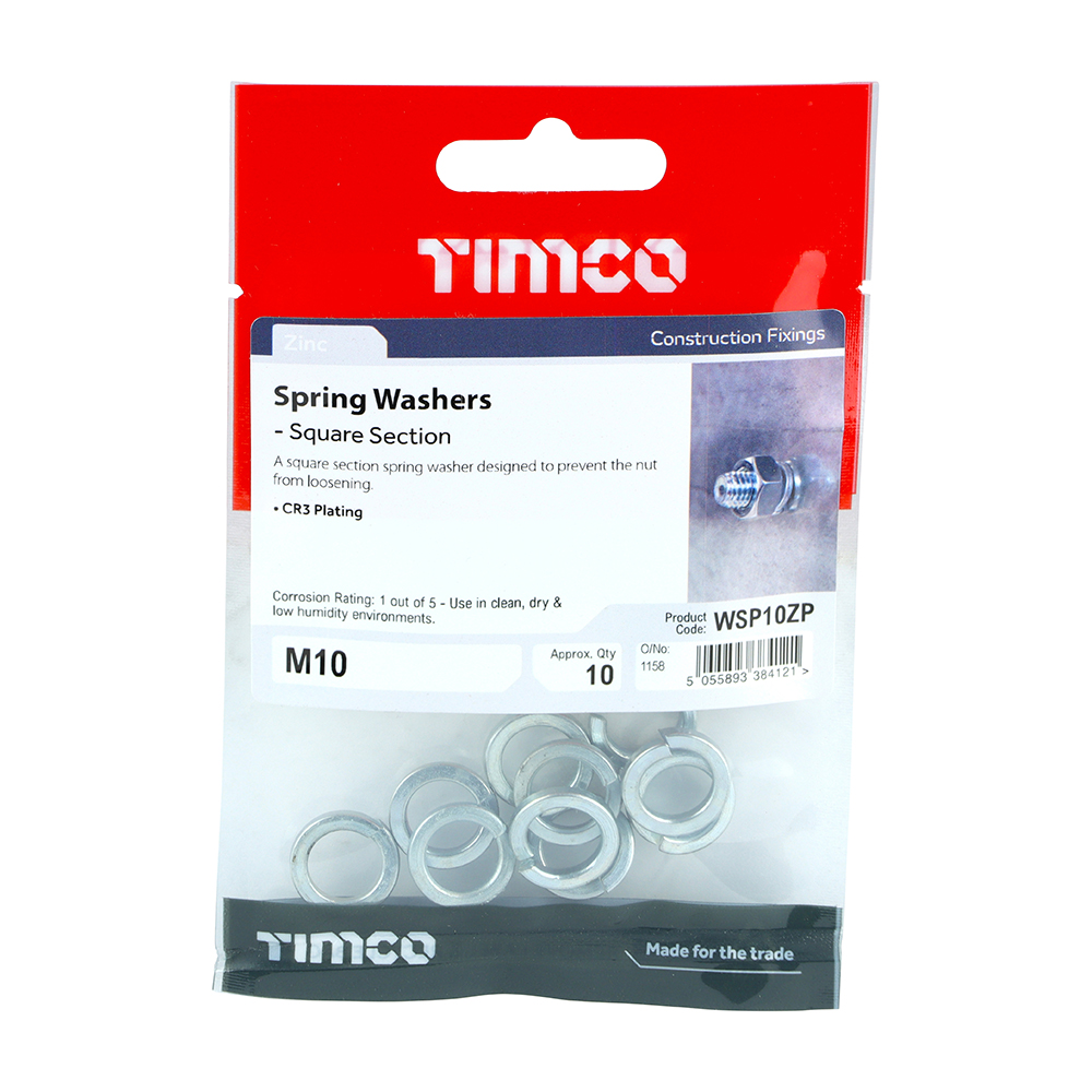 SQ Spring Washer DIN 7980 -BZP - Image 2