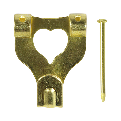 Picture Hook & Nails - E/Brass