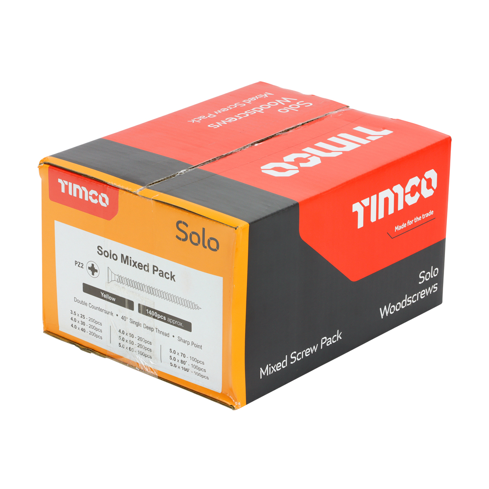 Solo Woodscrew Mixed Pack ZYP