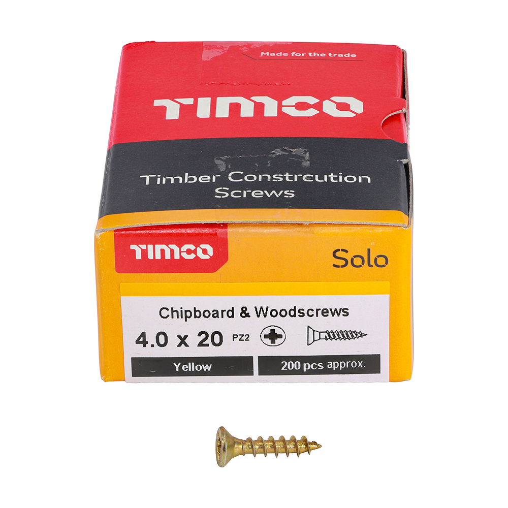 Solo Woodscrew PZ2 CSK ZYP