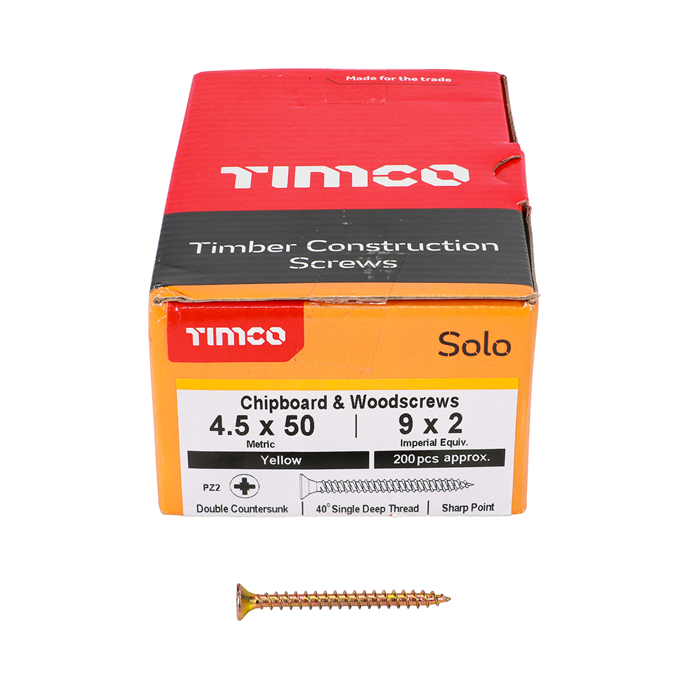 Solo Woodscrew PZ2 CSK ZYP