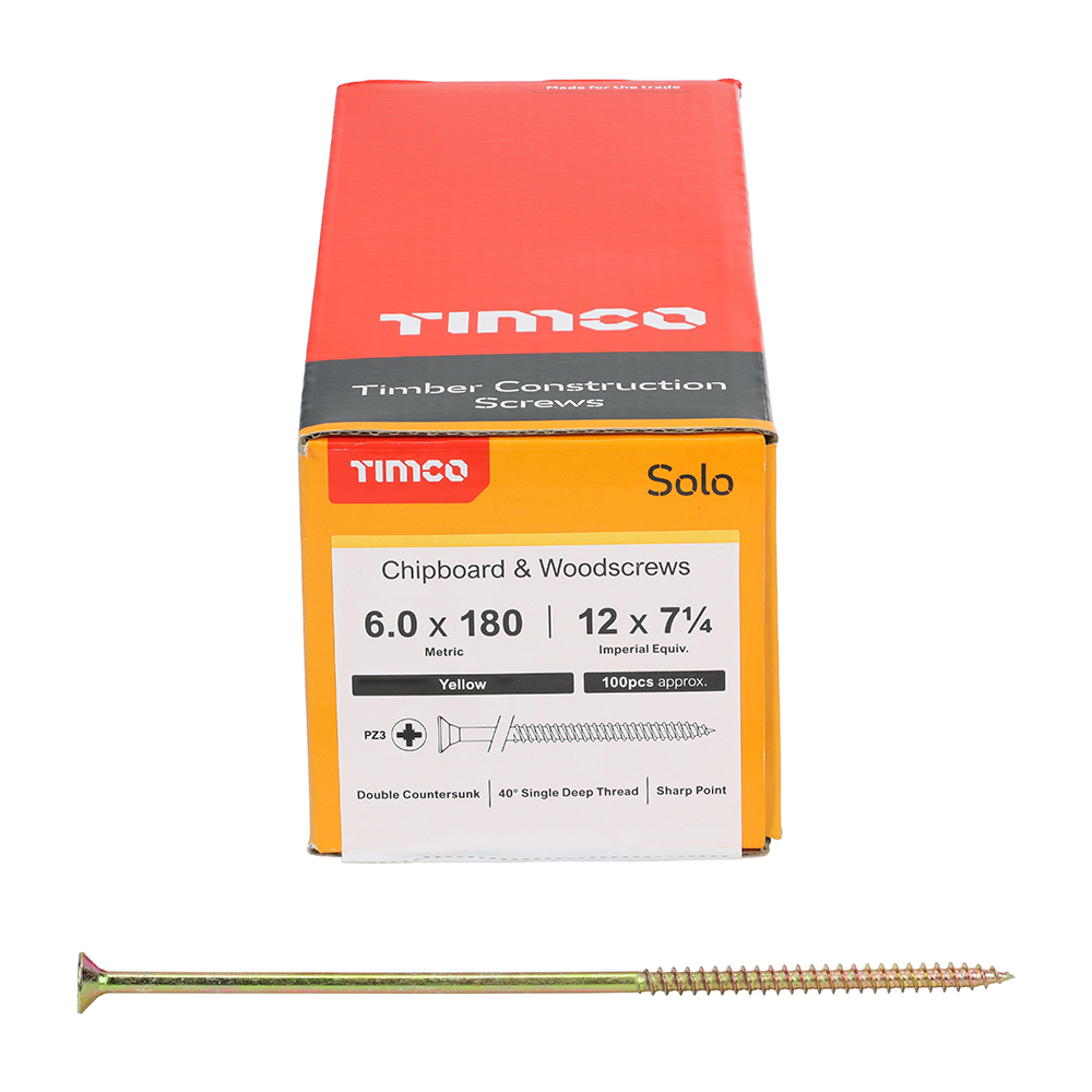 Solo Woodscrew PZ3 CSK ZYP