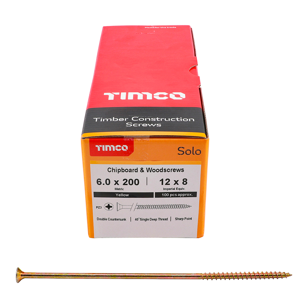 Solo Woodscrew PZ3 CSK ZYP