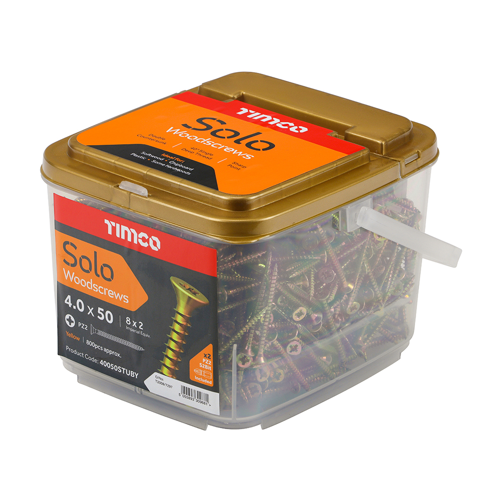 Solo Woodscrew CSK - ZYP (TUB)