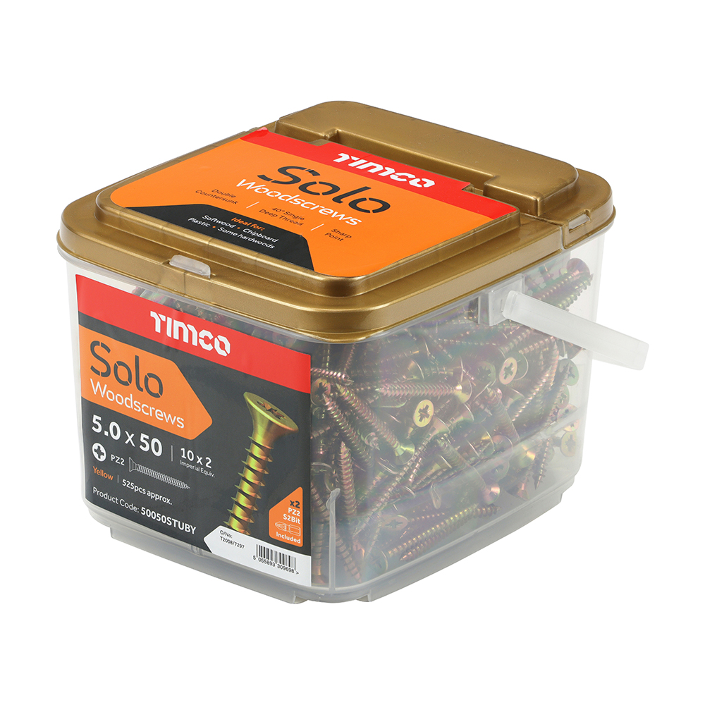 Solo Woodscrew CSK - ZYP (TUB)