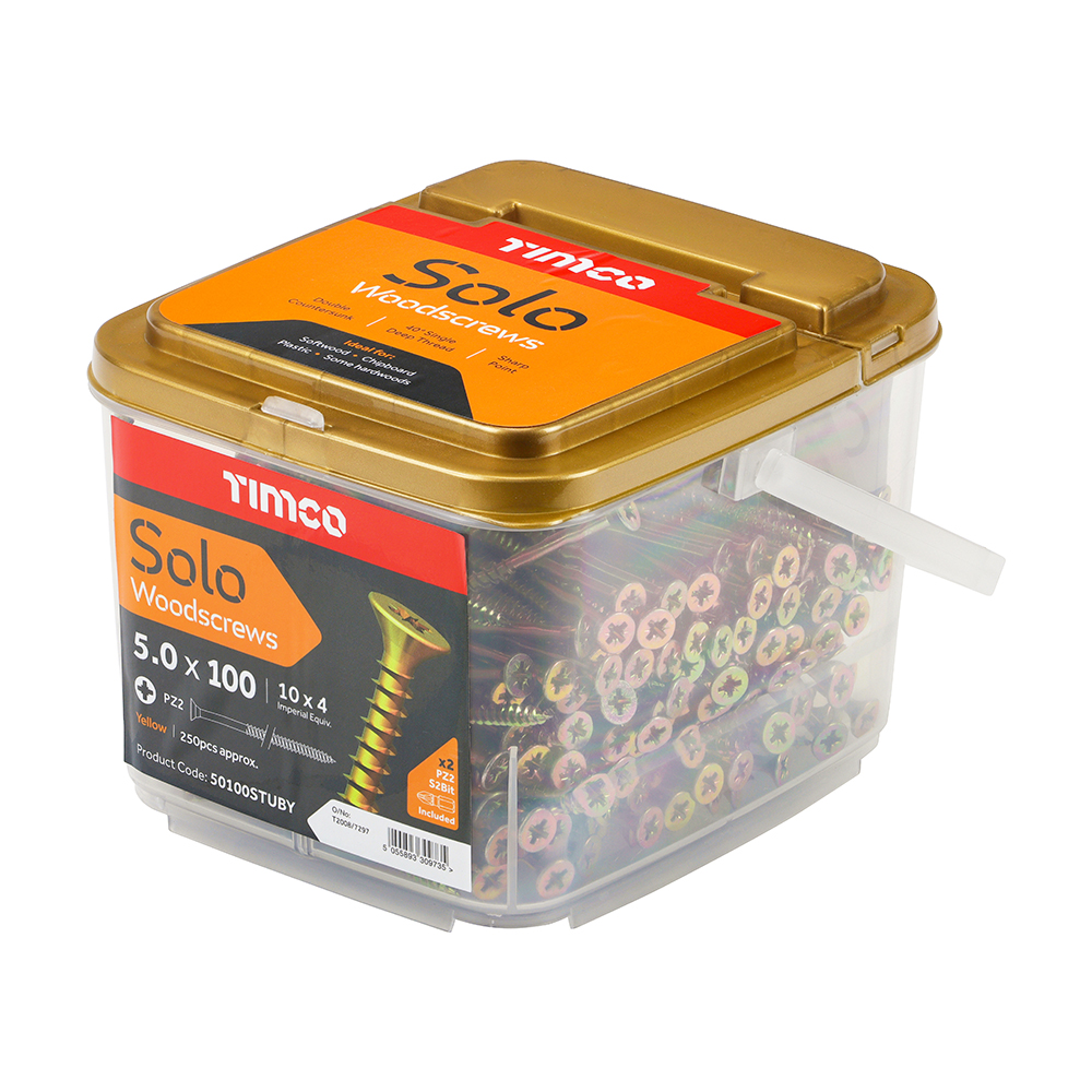 Solo Woodscrew CSK - ZYP (TUB)