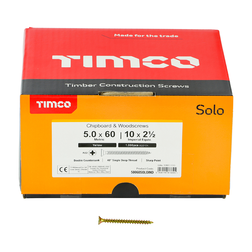 Solo Woodscrew CSK - ZYP (IND)