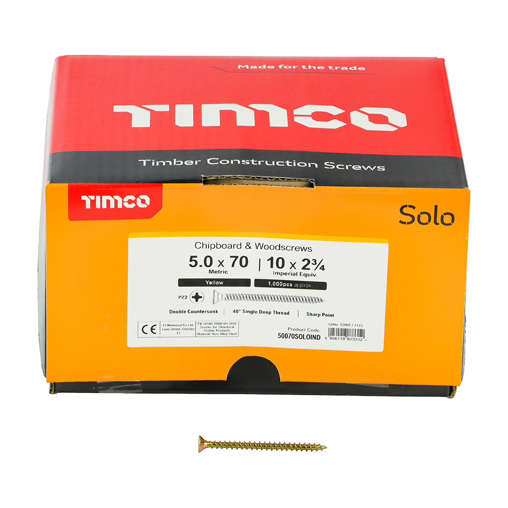 Solo Woodscrew CSK - ZYP (IND)
