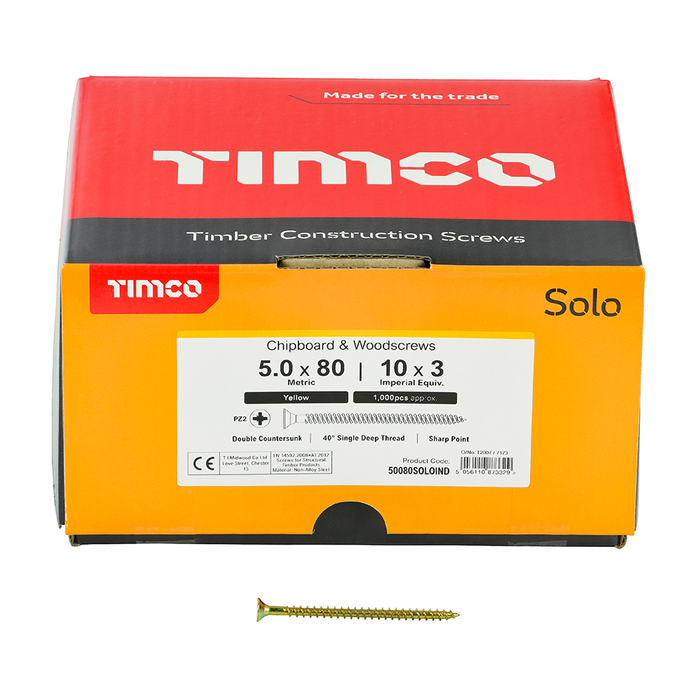 Solo Woodscrew CSK - ZYP (IND)