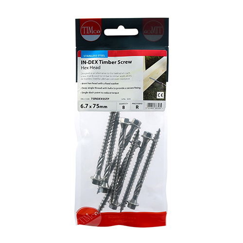 Hex Head Timber Screw - A4 SS