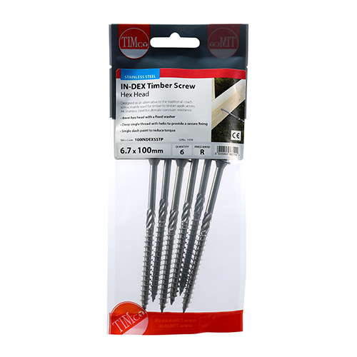 Hex Head Timber Screw - A4 SS