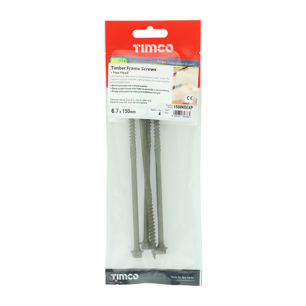 Hex Head Timber Screw - Green