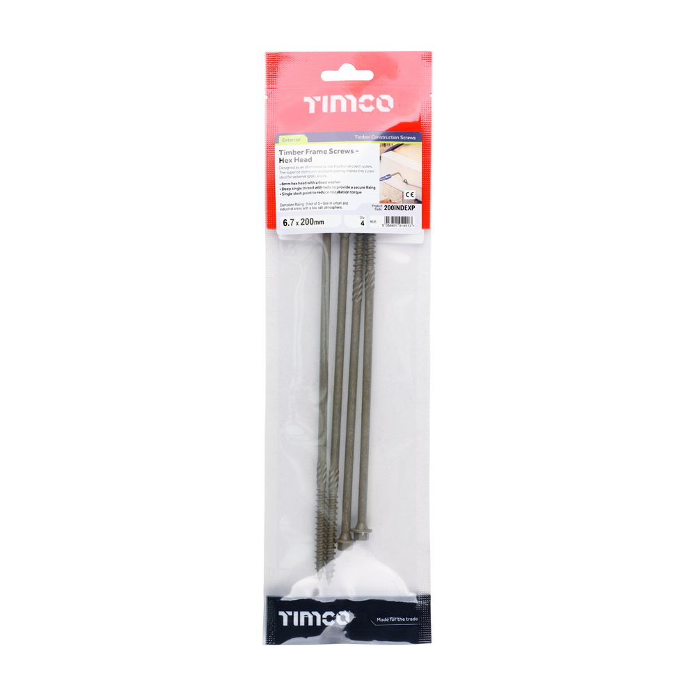 Hex Head Timber Screw - Green