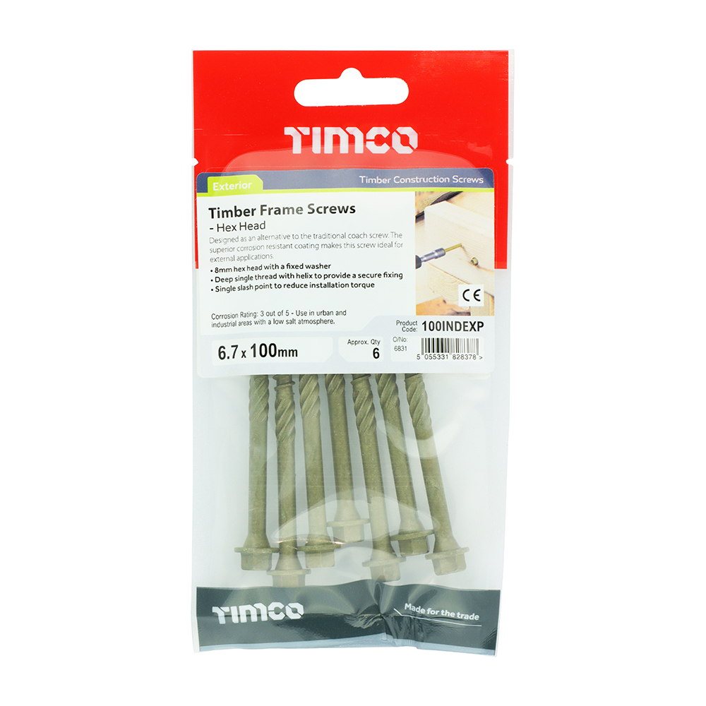 Hex Head Timber Screw - Green