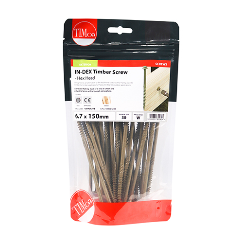 Hex Head Timber Screw - Green