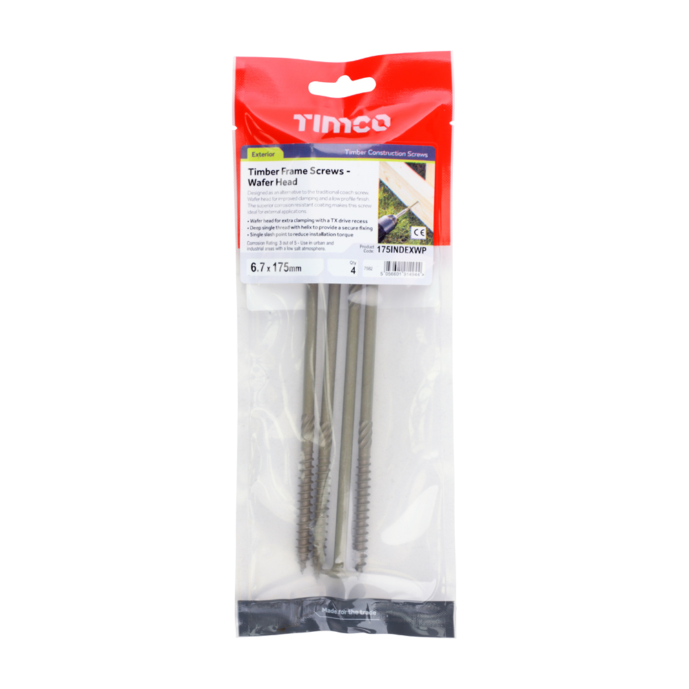 Wafer Head Timber Screw- Green