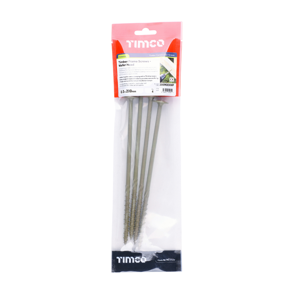 Wafer Head Timber Screw- Green