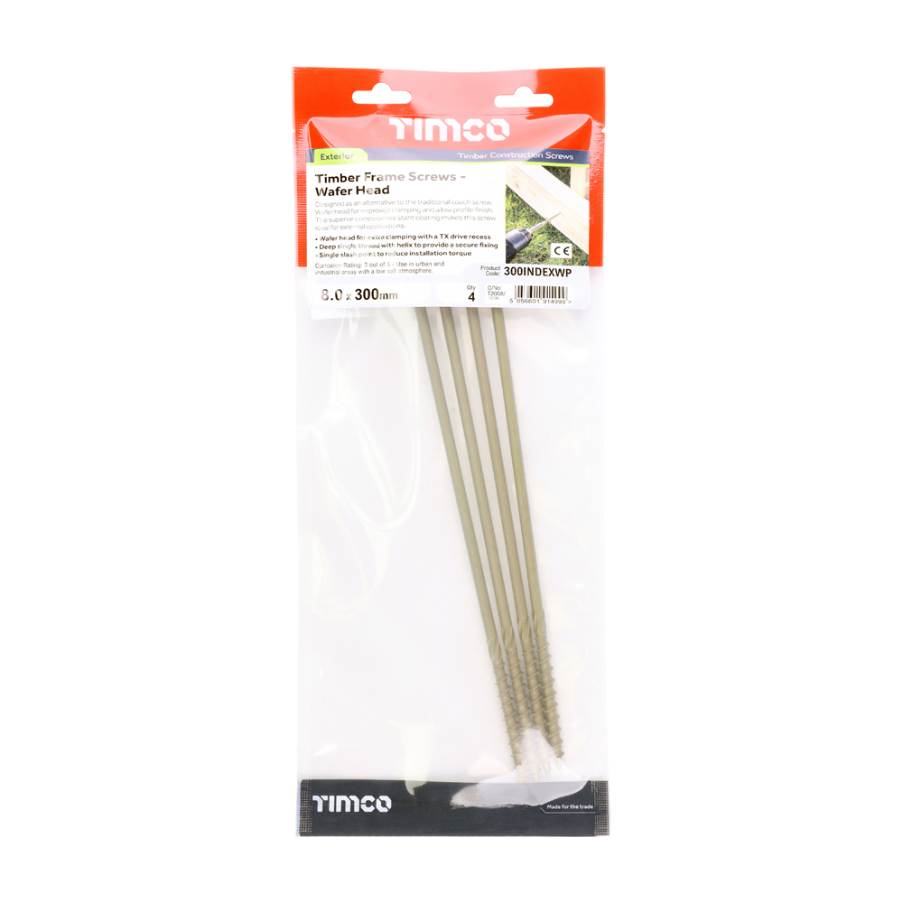 Wafer Head Timber Screw- Green