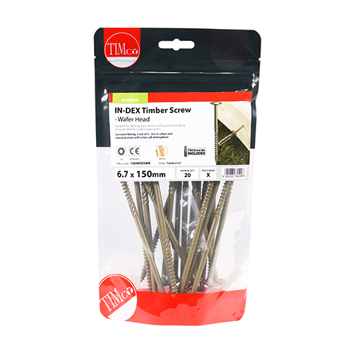 Wafer Head Timber Screw- Green