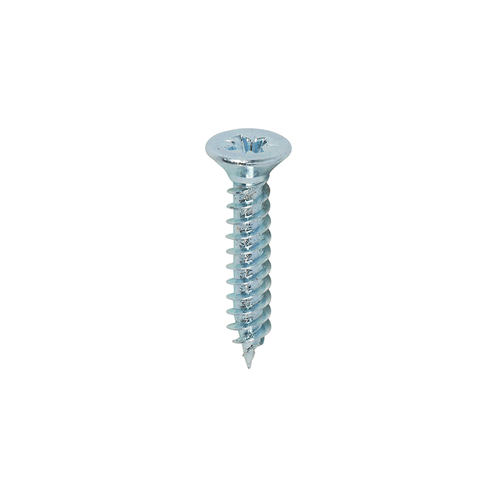 Twin Woodscrew PZ1 CSK Zinc
