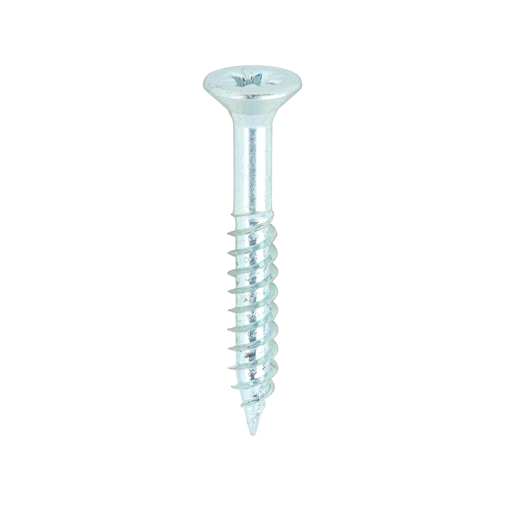 Twin Woodscrew PZ2 CSK Zinc
