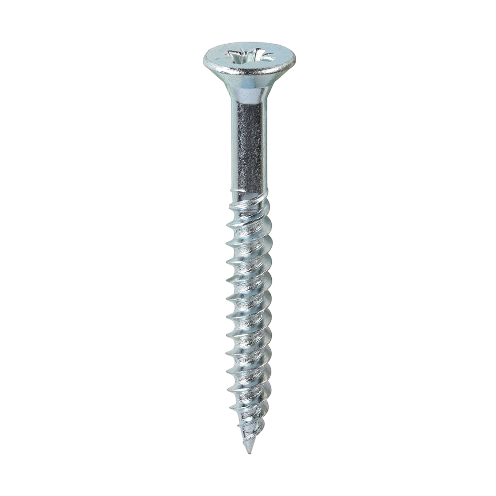 Twin Woodscrew PZ3 CSK Zinc