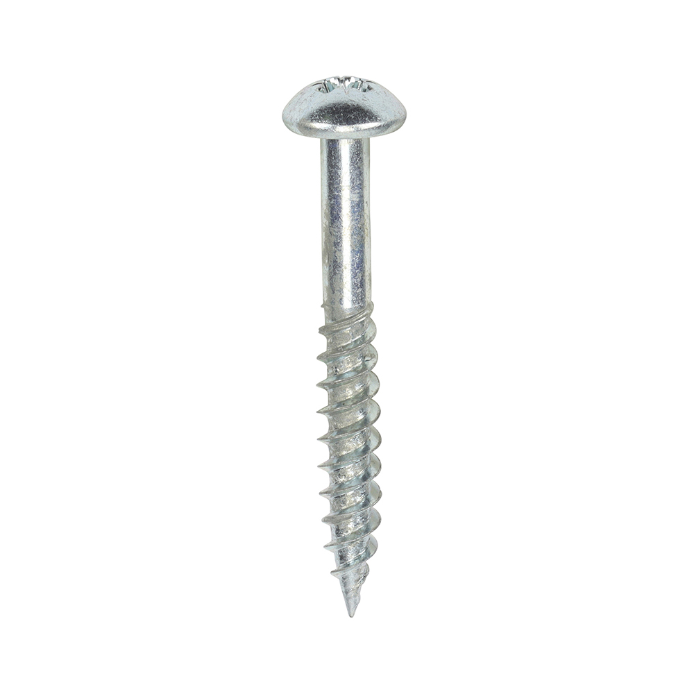 Twin Woodscrew PZ2 RND Zinc
