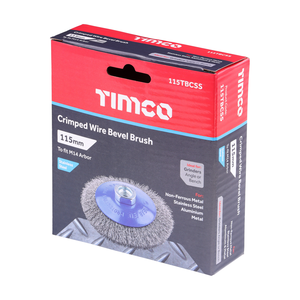 Grinder Crimp SS Bevel Brush